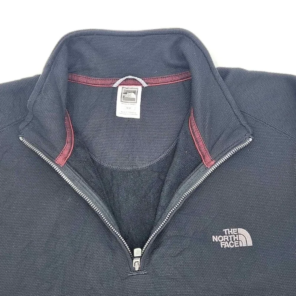 The North Face TKA Stealth Quarter Zip Pullover Shirt Mens Size Medium Black